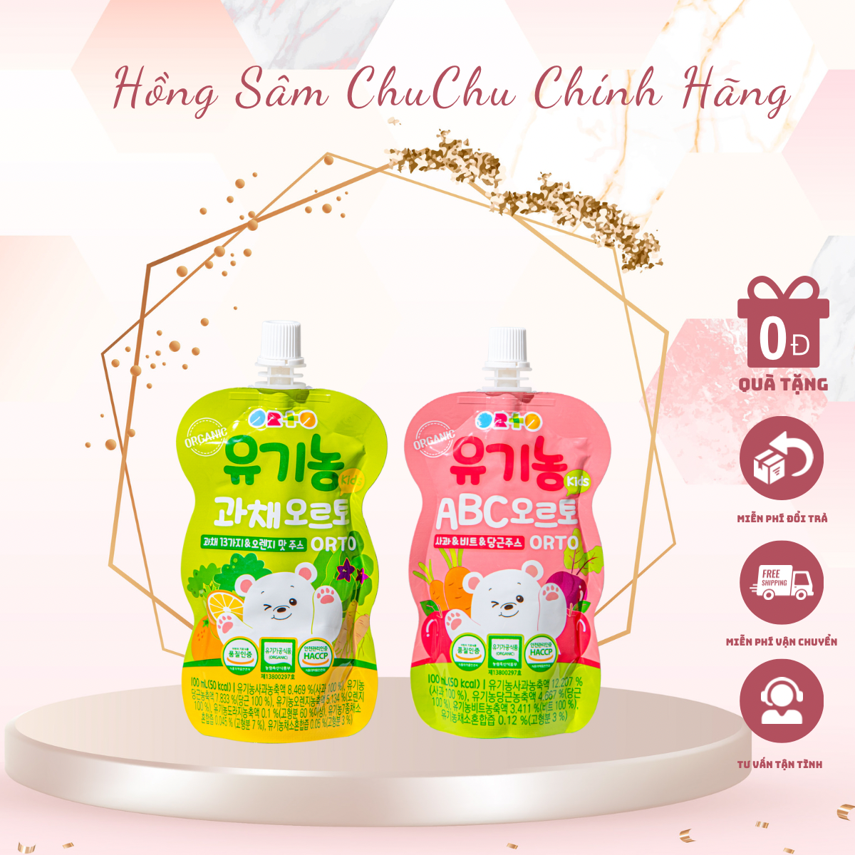 Nước orto bổ sung chất xơ organic