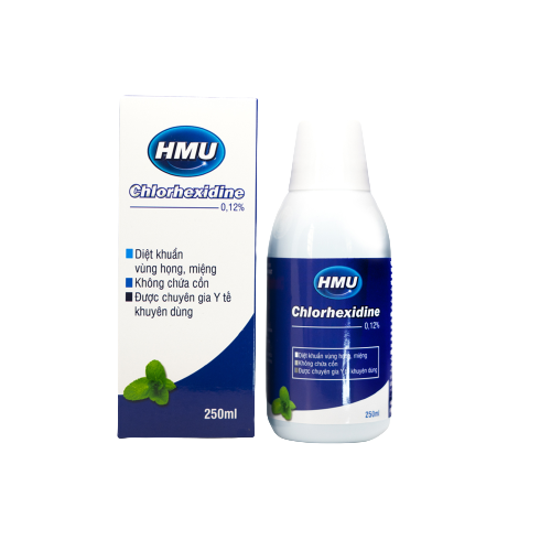 Nước Súc Miệng HMU Chlorhexidine 0,12% - Chai 250ml