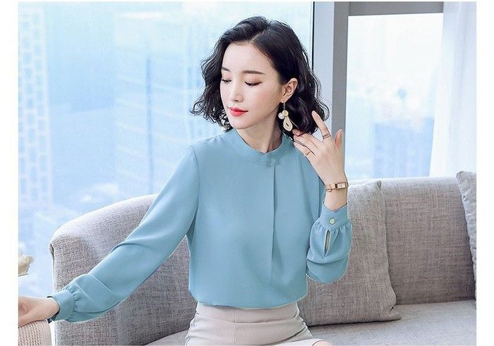 [HCM]Áo Cổ Trụ Xếp Ly Nana