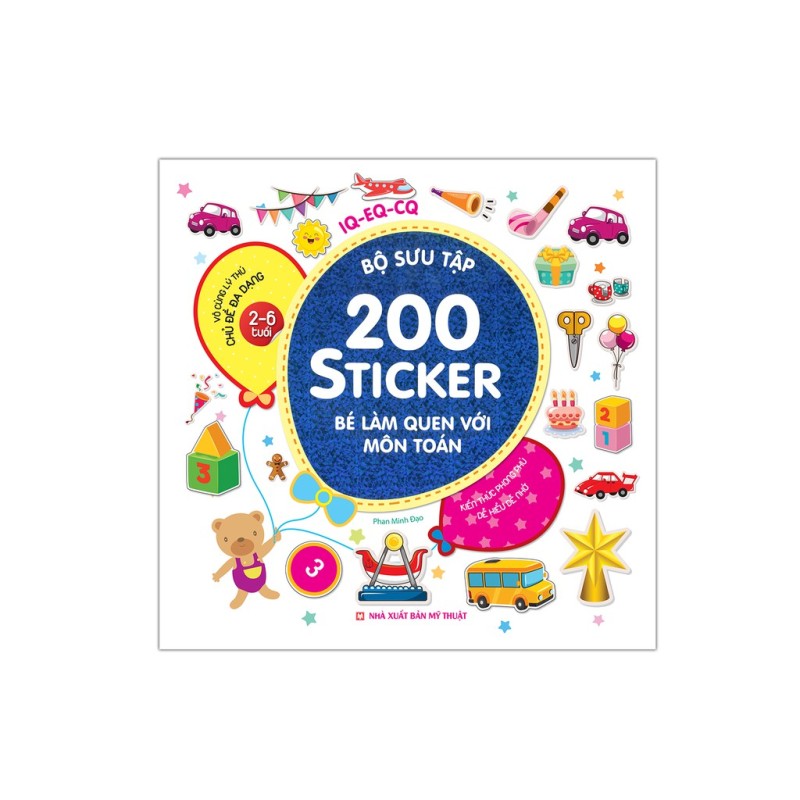 Sách - Bộ Sưu Tập 200 Sticker - Bé Làm Quen Với Môn Toán