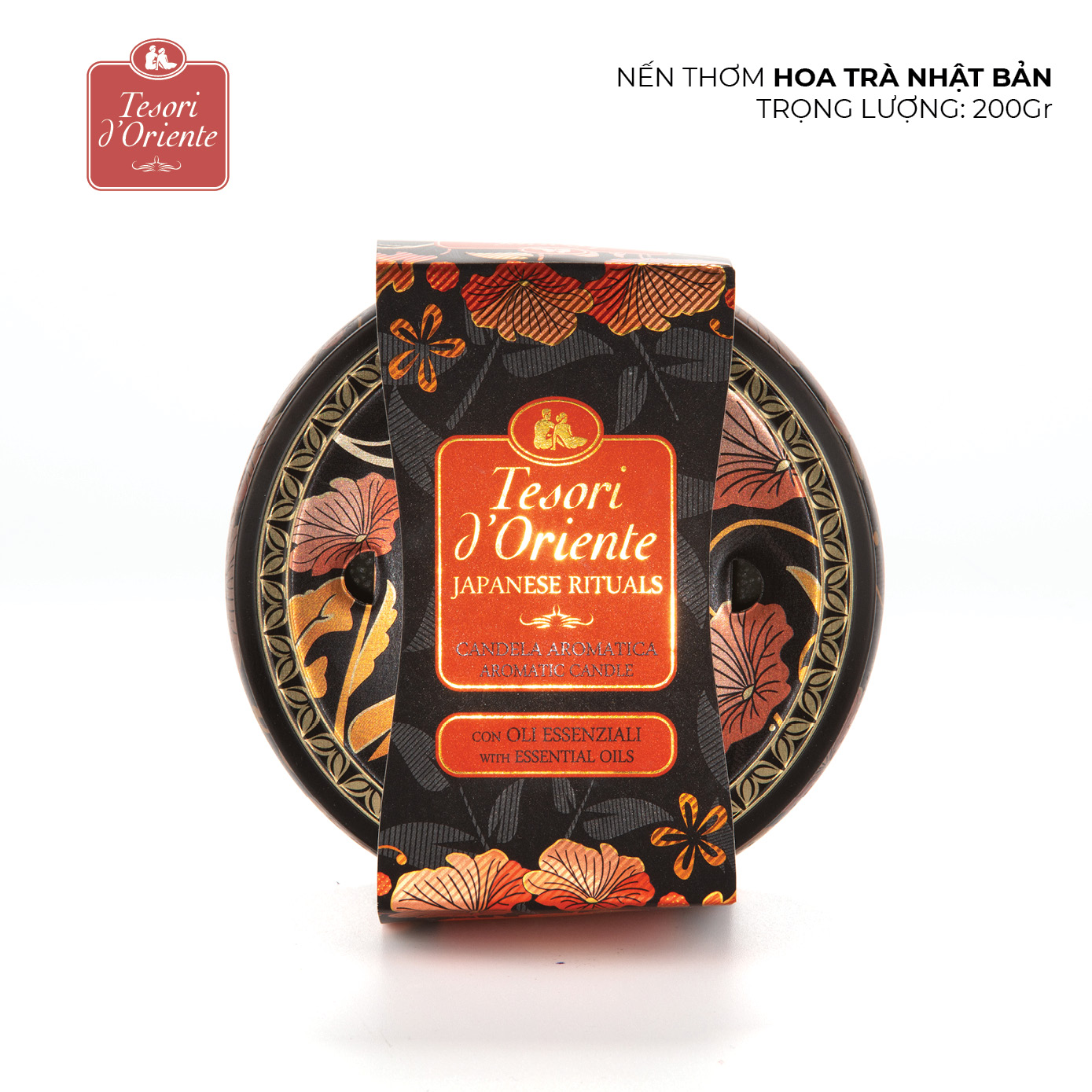 Nến thơm phòng Tesori d'Oriente Hoa trà Nhật Bản 200gr