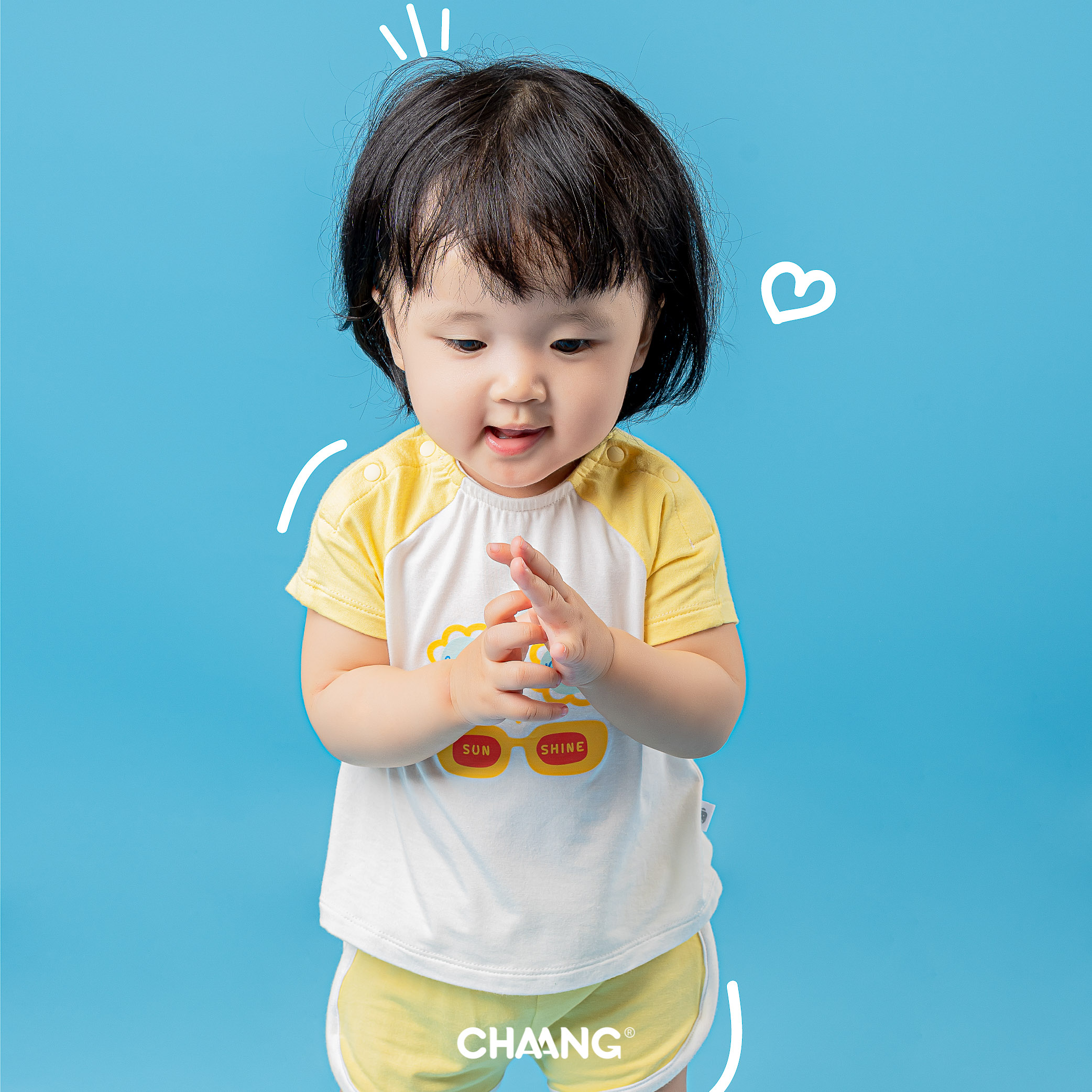 [CHAANG] Bộ cộc raglan bé gái Pool Chaang