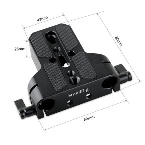 SmallRig Baseplate with Dual 15mm Rod Clamp – 1674