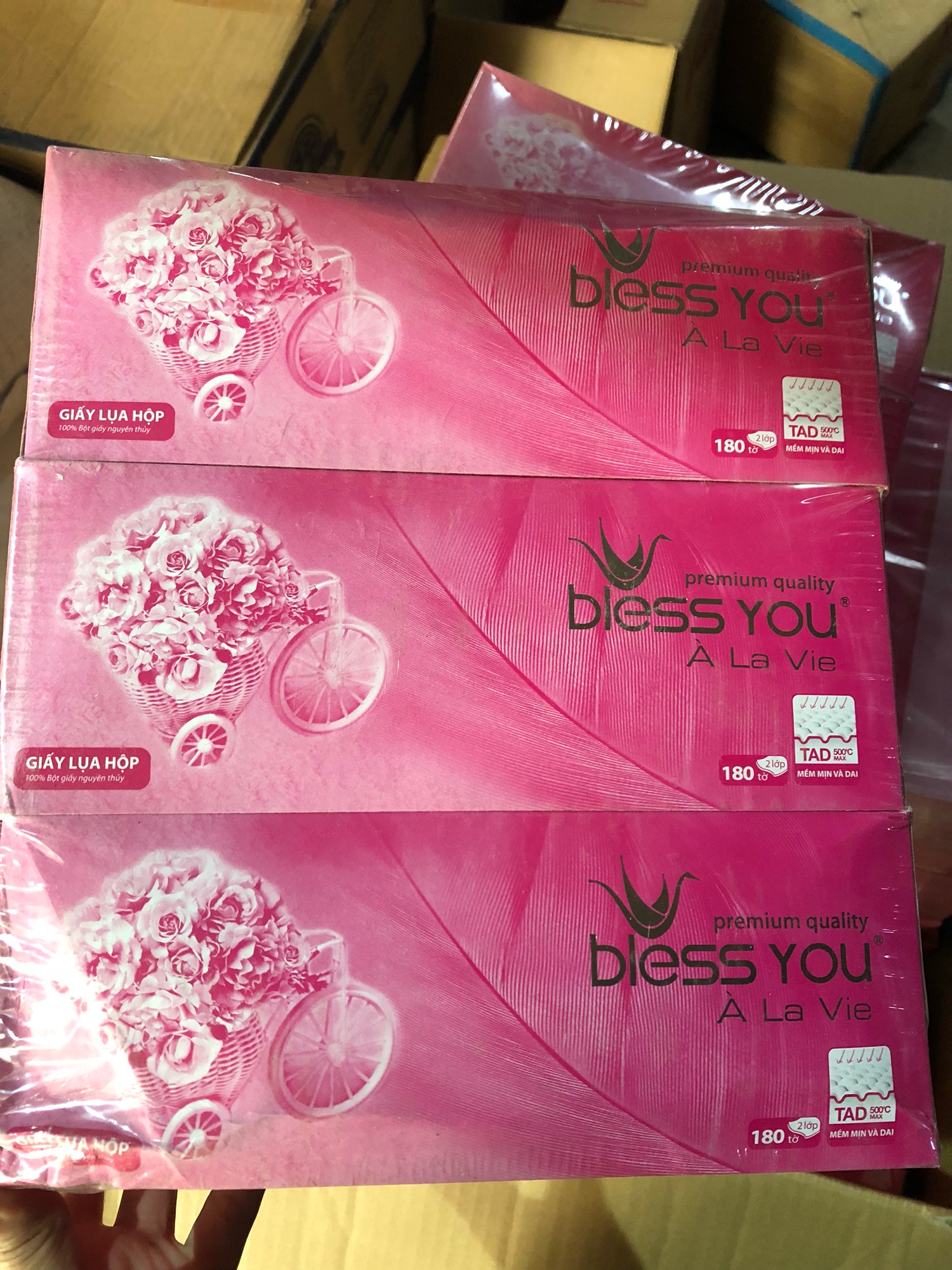 [HCM]Giấy lụa bless you Combo 3 hộp x 180 tờ