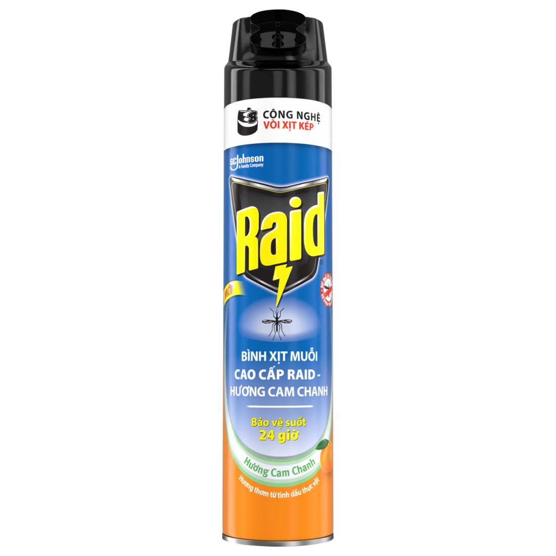 RAID Bình xịt muỗi Hương Cam Chanh 520ml