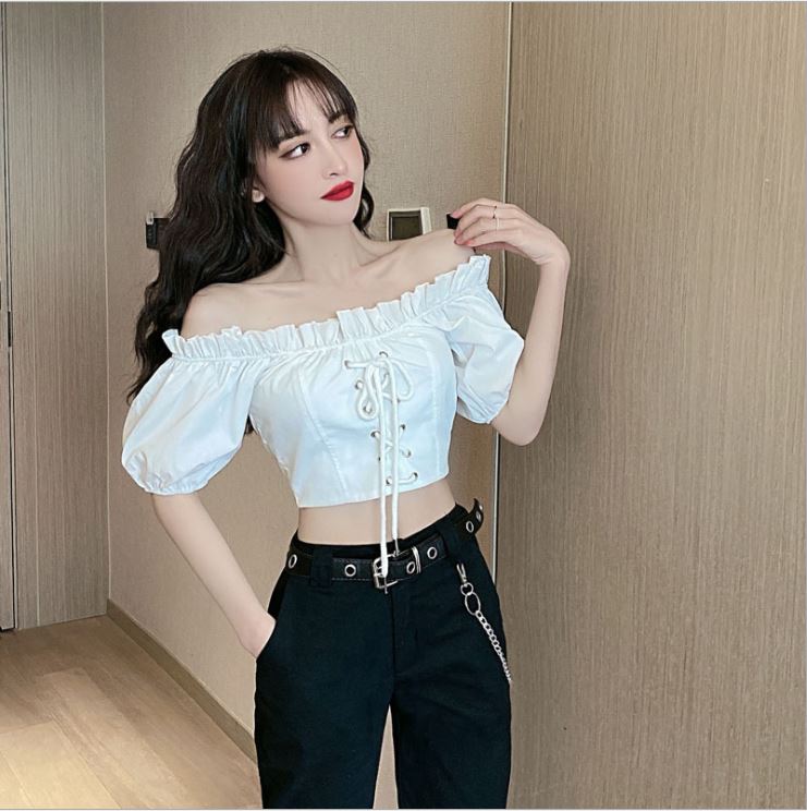 Áo Cro-top nữ đan dây