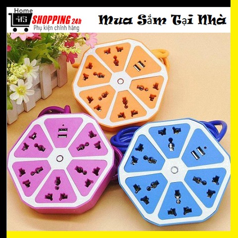 ⚡chuyên sỉ⚡ổ cắm điện hình trái cam 2 cổng usb ảnh thật