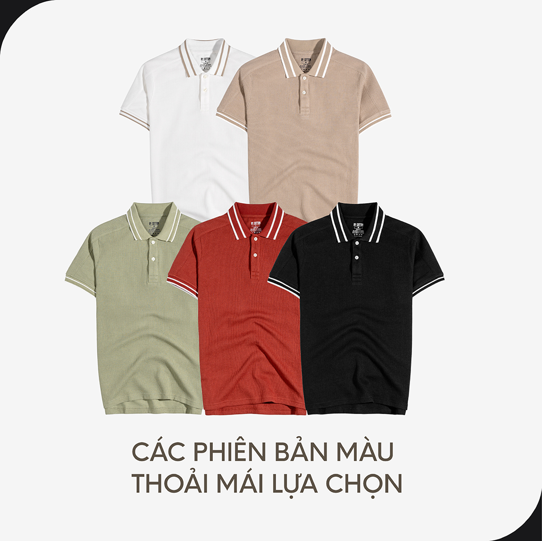 Áo Thun Nam Cao Cấp Hive Polo Multi Color By Cotton