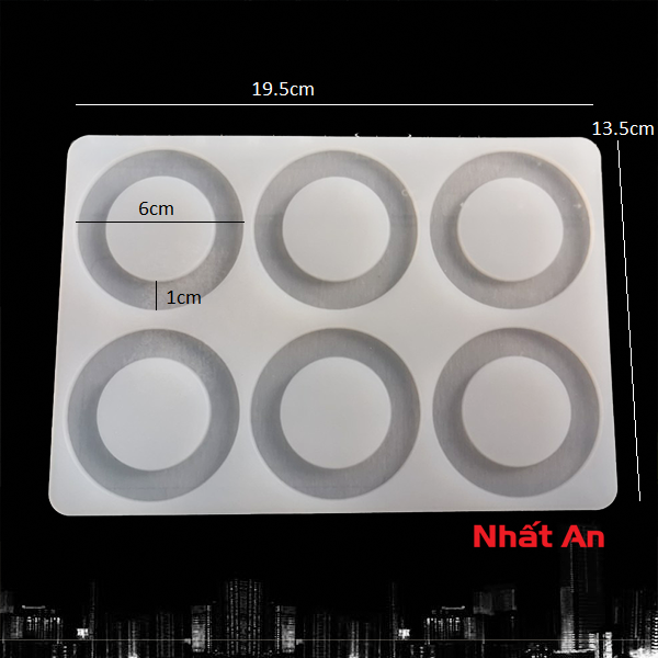 Khuôn silicone ngói socola hình tròn