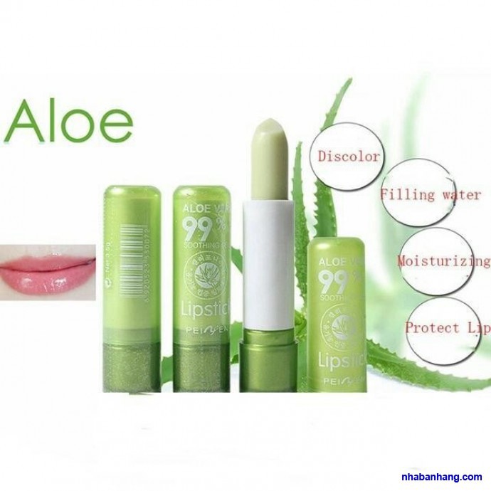 Combo 2 cây son dưỡng môi nha đam nắp tròn