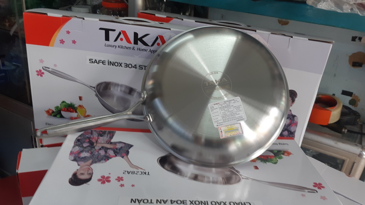 CHẢO XÀO INOX TAKA TKC28A2