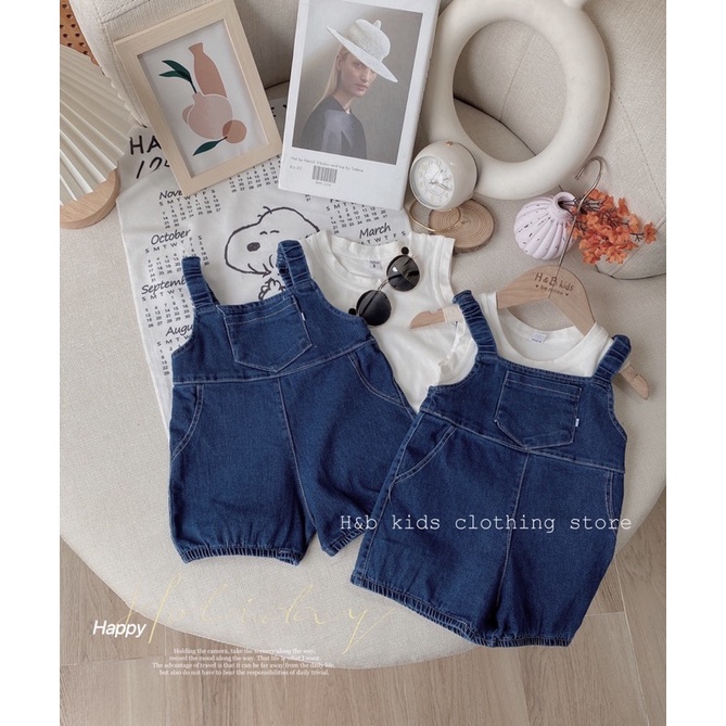[SET BÉ GÁI] Set yếm bò áo balo cho bé gái