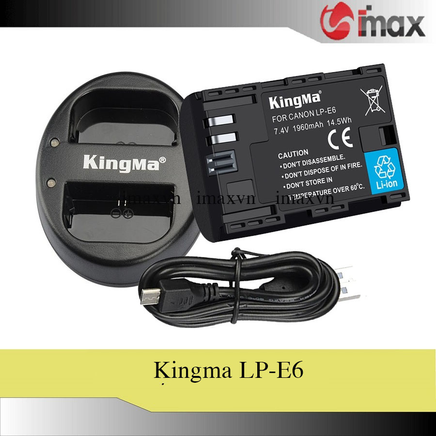 Bộ 01 Pin & 01 Sạc máy ảnh KingMa LP-E6/E6N