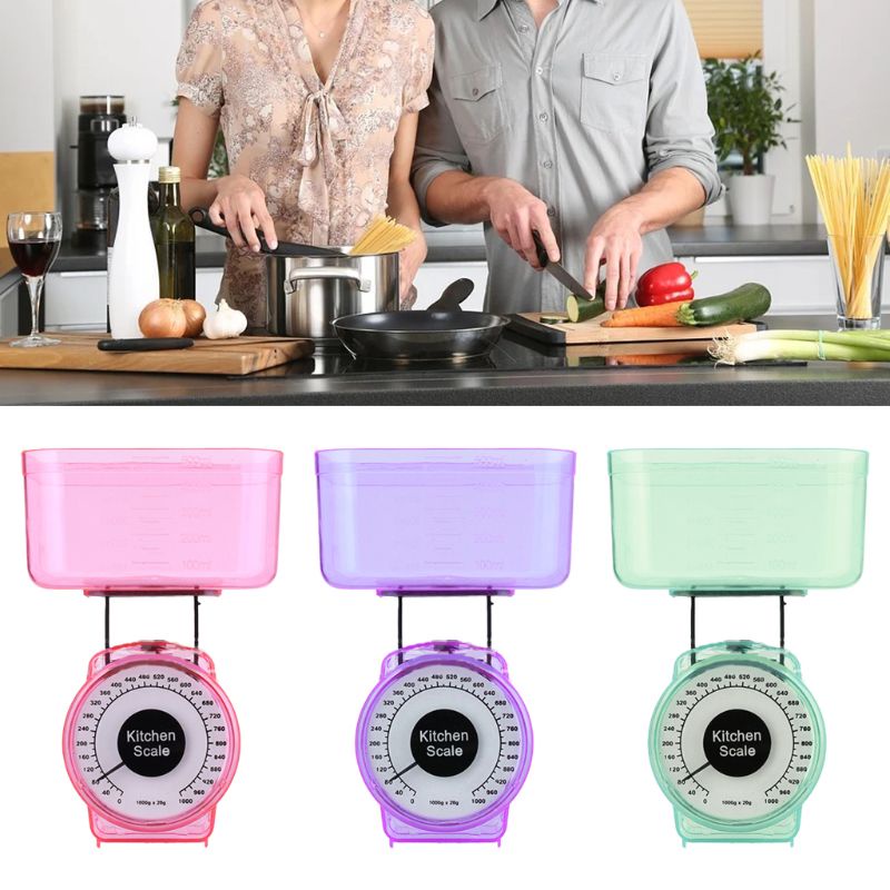 Cân đồng hồ nhà bếp mini chuyên dùng cân thực phẩm max 1kg nhỏ gọn tiện dụng