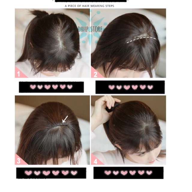 Tóc giả mái ❤️FREESHIP❤️ Tóc giả kẹp phím phồng chống hói