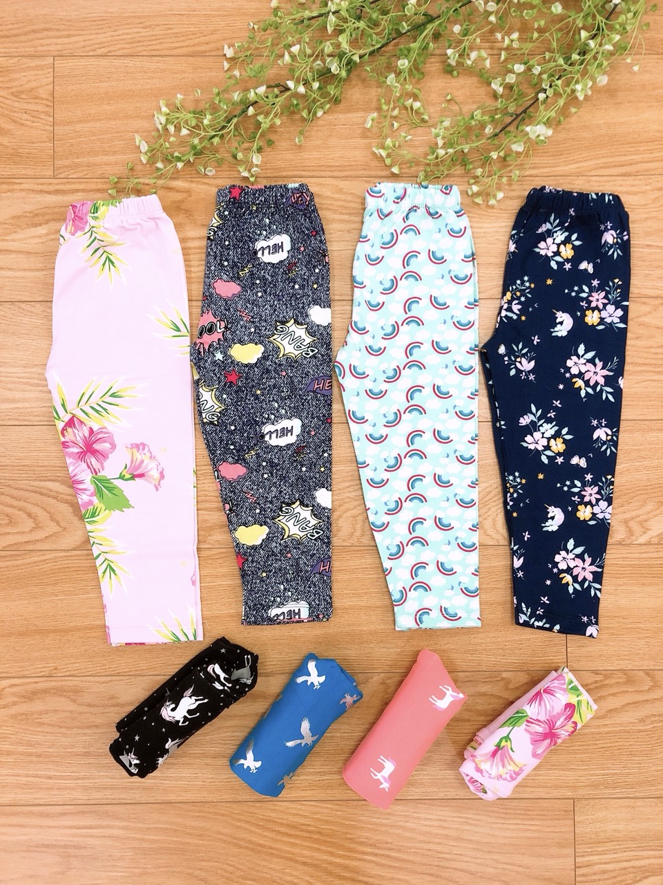 [HCM]Combo 4 quần legging dài cho bé gái