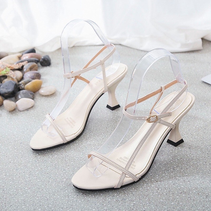 Giày sandal mũi tròn nữ tính 5 phân LNS26 thời trang