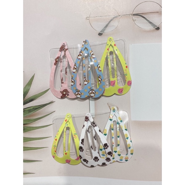 set 3 kẹp tóc hình trái cây kẹp tóc mái dễ thương