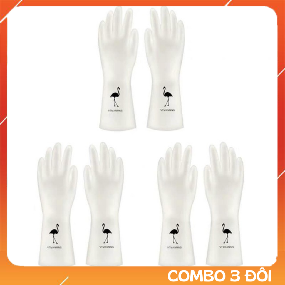 Đôi găng tay cao su con Hươu siêu dai, găng tay rửa chén rửa bát, bao tay cao su rửa chén