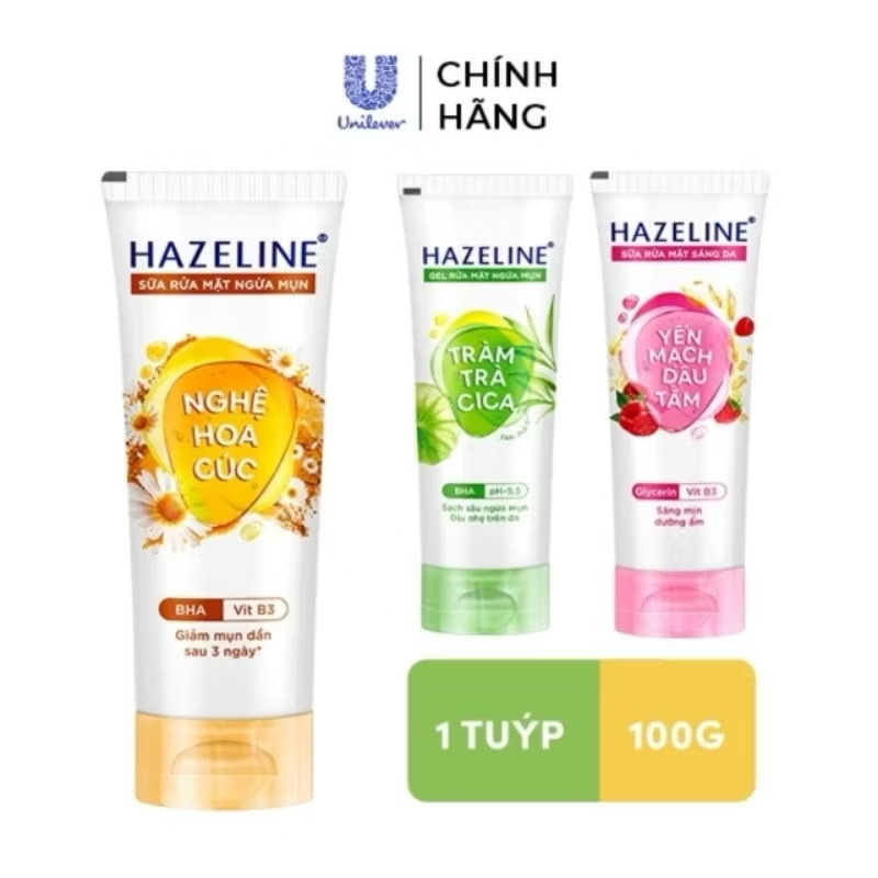 SỮA RỬA MẶT HAZELINE 100g