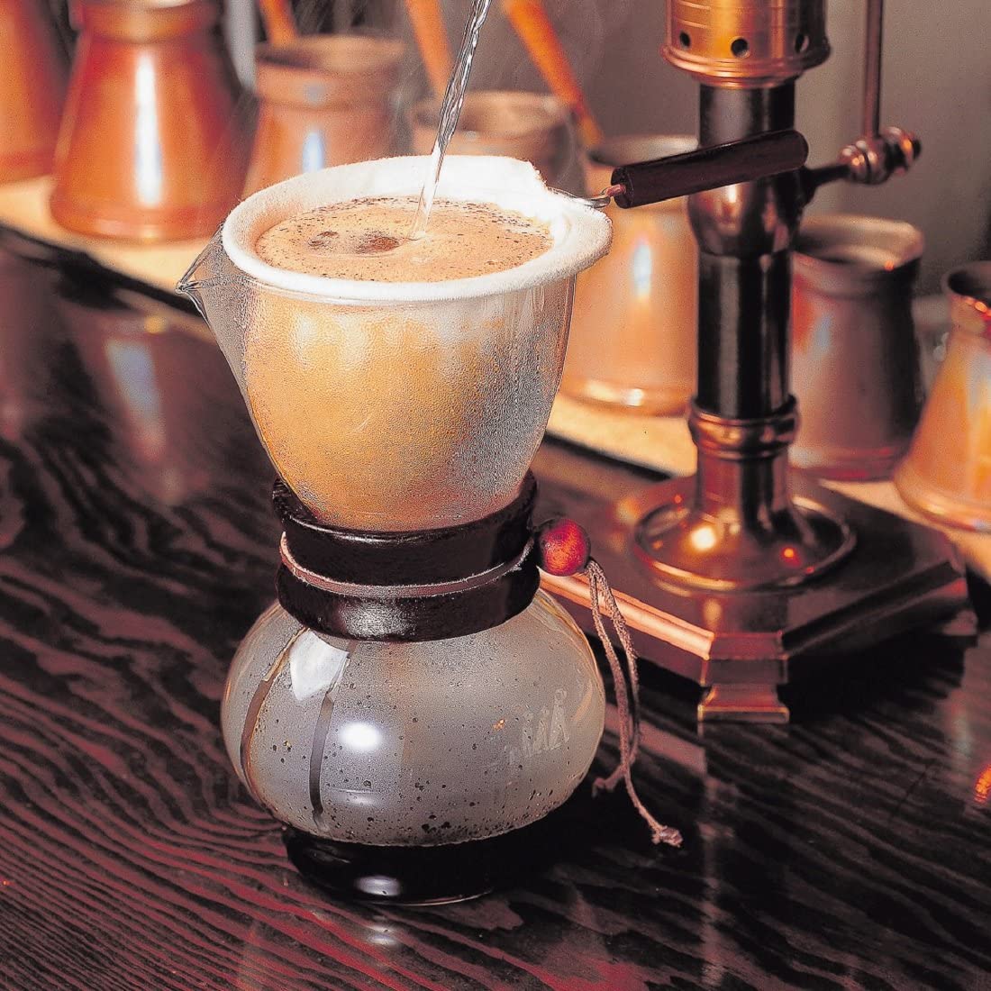 Bình Pha Cà Phê Vợt Hario Drip Pot Wood Neck