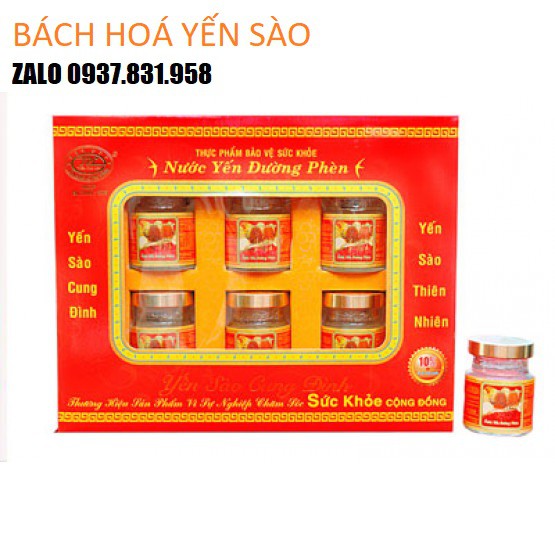 Kèm túi - yến sào cung đình nước yến sào đường phèn 15% tổ yến cao cấp
