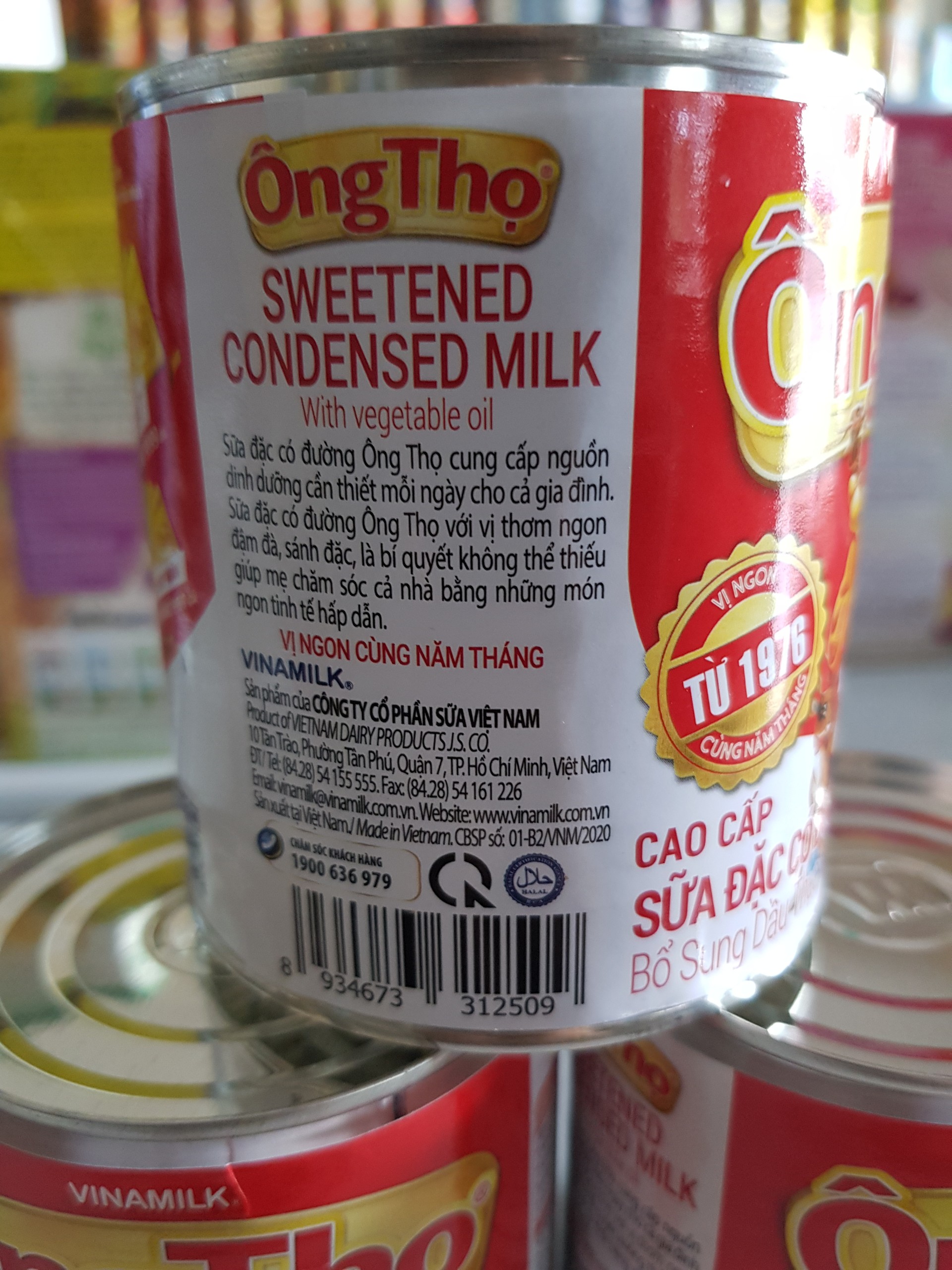Sữa đặc có đường Ông Thọ đỏ lon 380g