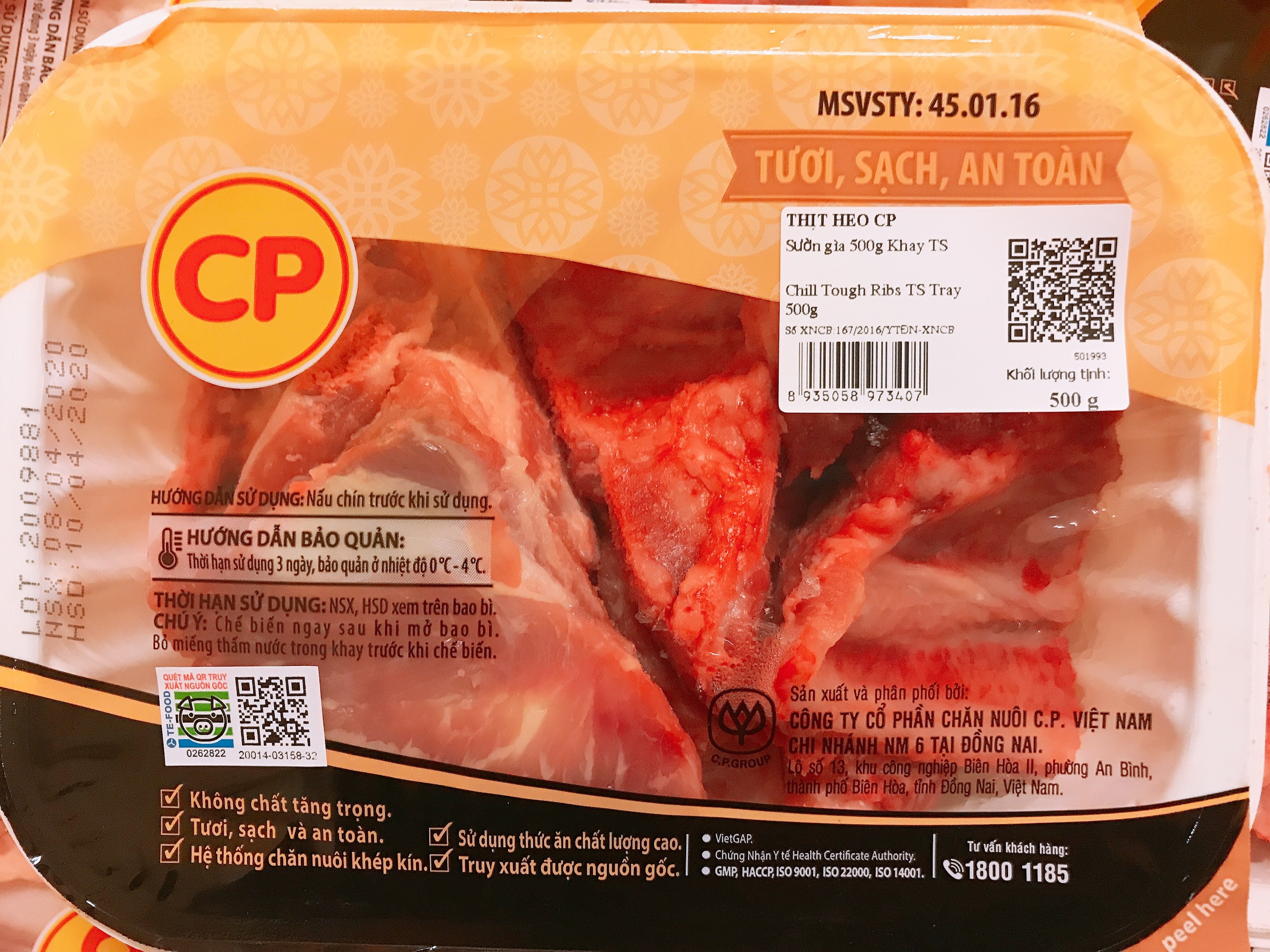 HCM - Sườn già heo CP 500gr