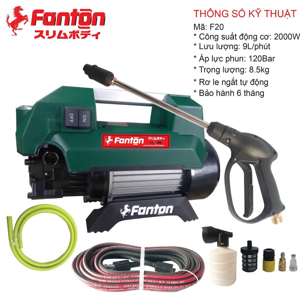 Máy Rửa Xe 2000W Fanton F20