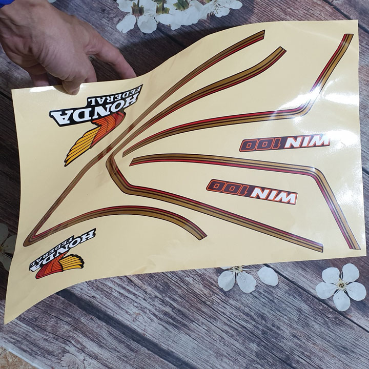 NHÌN LÀ MÊ -  Bộ tem xe  Win 100 siêu chất 3 lớp