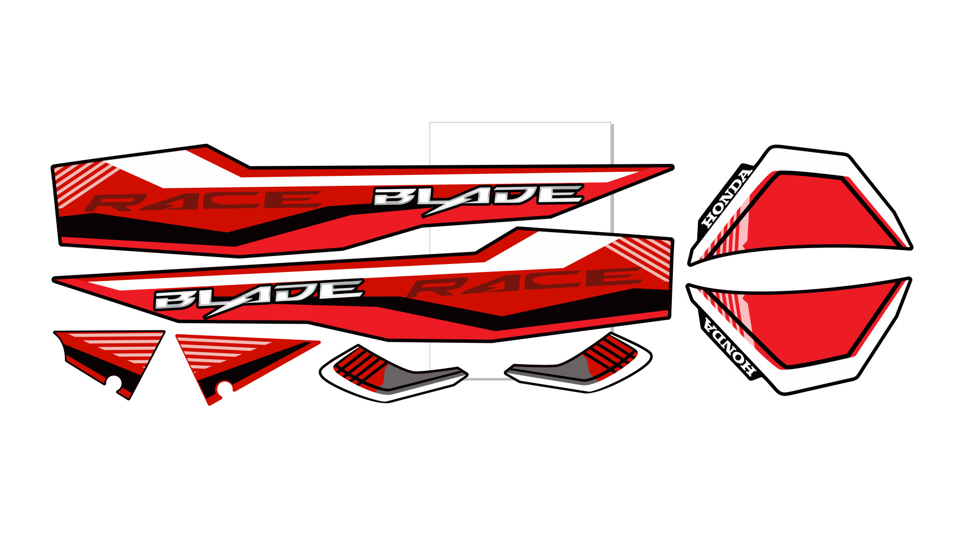 Tem RỜI HONDA WAVE BLADE 110 ZIN ĐỎ ĐEN