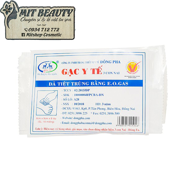 (Hộp 100 miếng) Gạc Y tế tiệt trùng Đông Fa