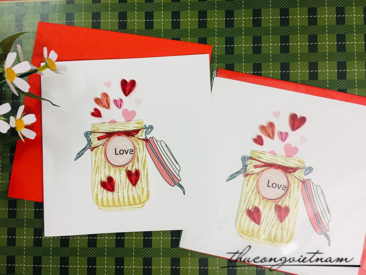 Thiệp quilling Valentine