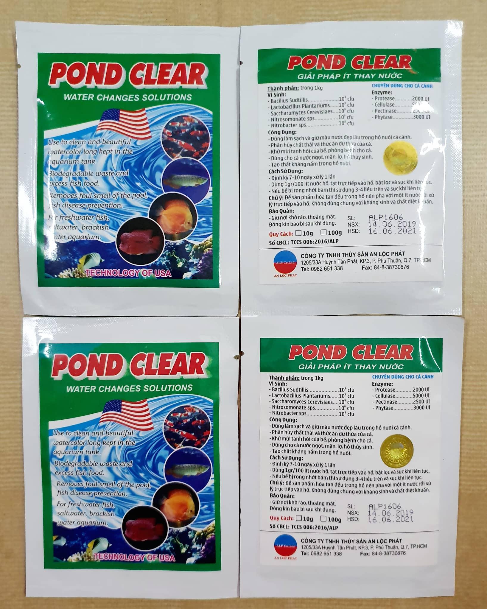 POND CLEAR: Men vi sinh cho cá cảnh