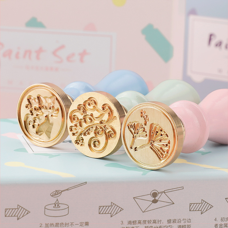 Set Hộp Sáp Con Dấu Niêm Phong (Mặt dấu ngẫu nhiên)