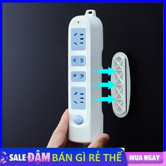 Bộ dụng cụ treo ổ cắm điện trượt siêu tiện dụng an toàn cho bé, giá đỡ các vật dụng gia đình