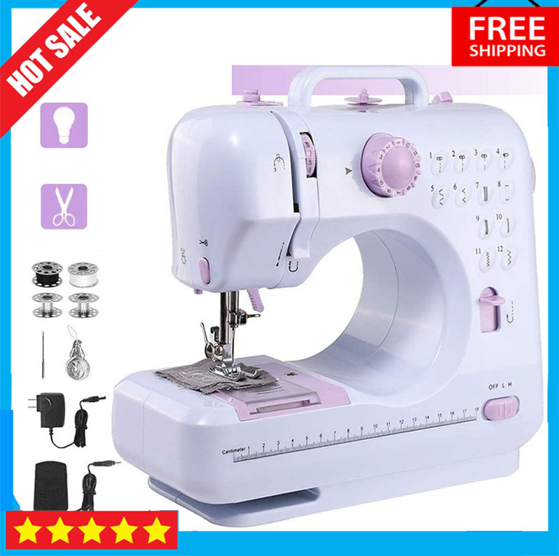 Máy may mini có vắt sổ được không, máy may mini gia đình fhsm 505a cao cấp, phiên bản mới 12 kiểu may- lựa chọn hàng đầu cho mọi nhà