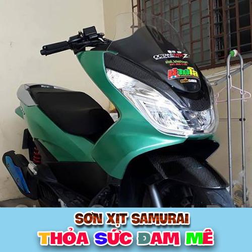 Chai sơn màu xanh Ngọc Bích 1380 sơn samurai