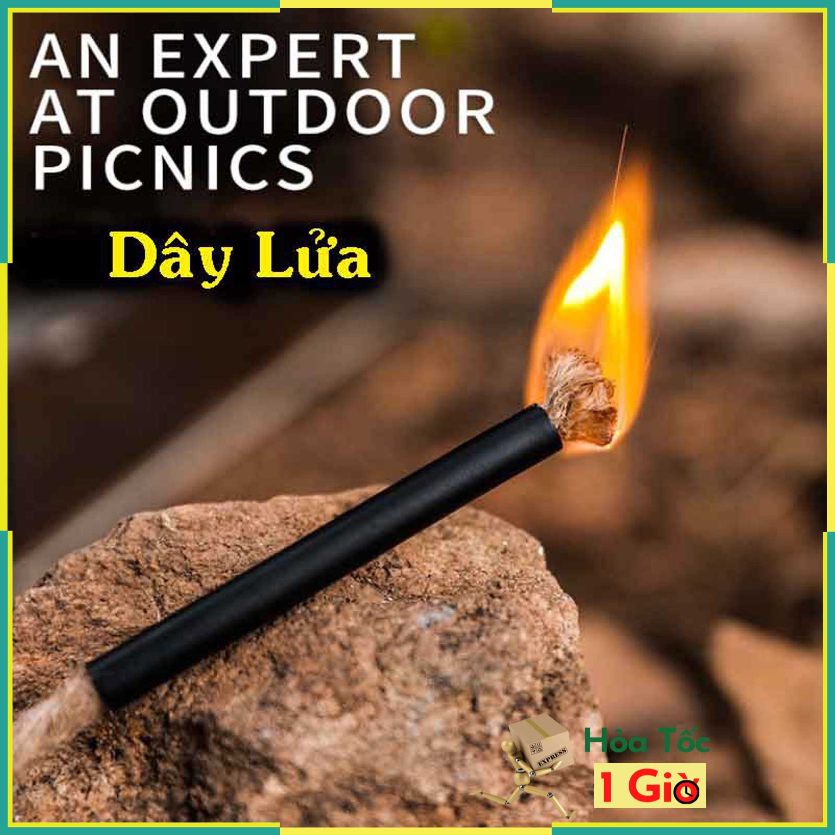 Dây đánh lửa sinh tồn cầm tay - Dễ đốt cháy, bén lửa