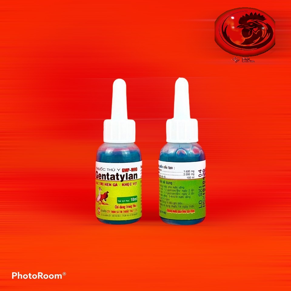 Hen Gà - Khẹt Vịt GENTA - TYLAN cho gà đá 1 lọ 10ml