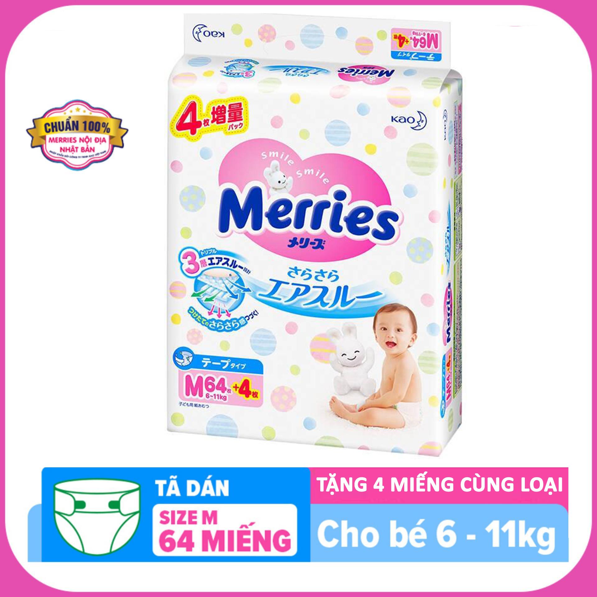TẢ DÁN MERRIES M64+4 ( 6~11KG)