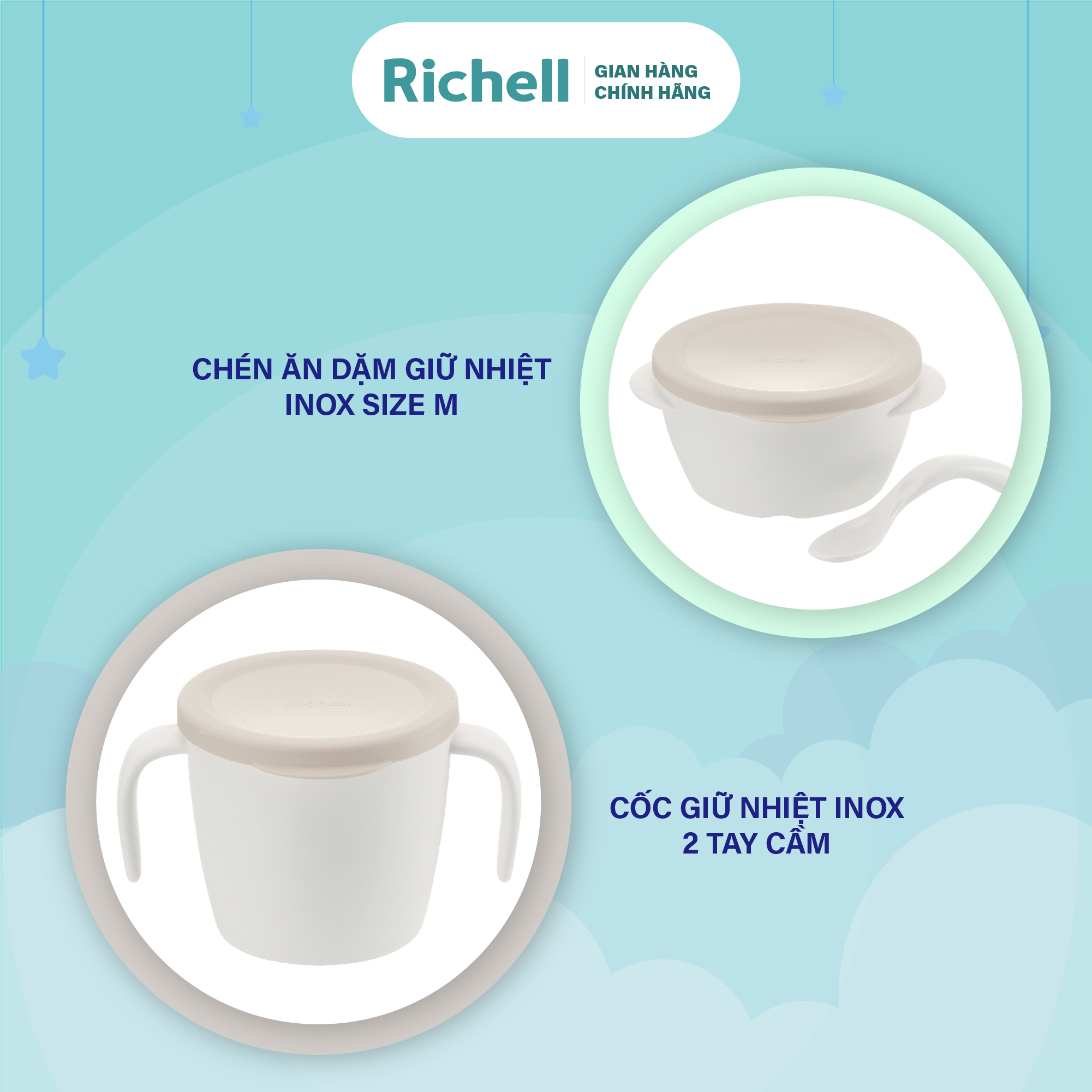 Bộ ăn dặm inox RICHELL TLI | Baby