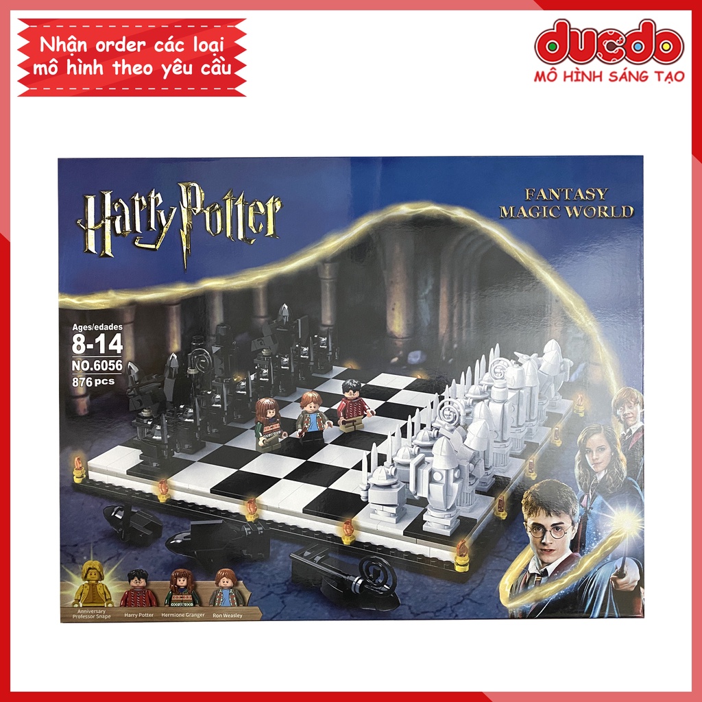 A1028 no 6056 lắp ghép harry potter bộ cờ - hogwarts wizard's chess - đồ chơi xếp hình mô hình 76392