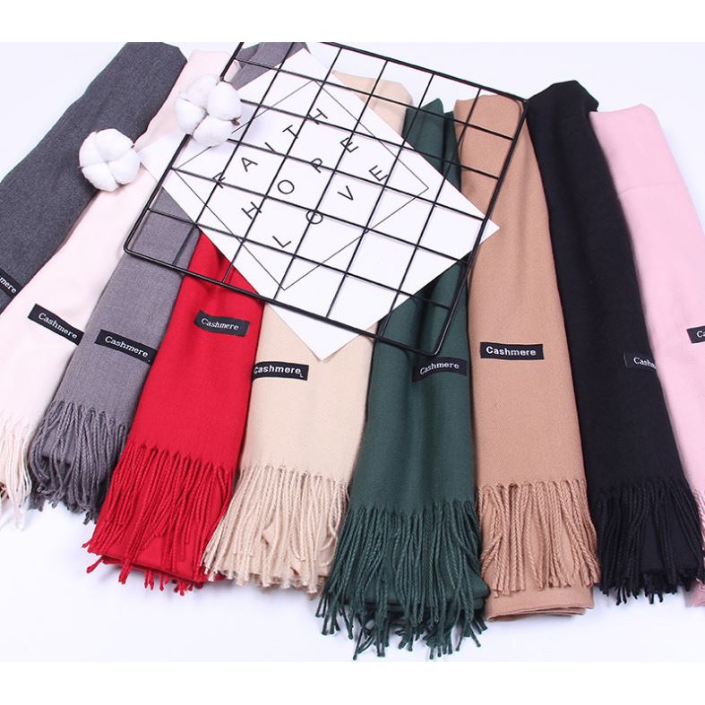Khăn quàng cổ Cashmere phong cách Hàn Quốc - Hàng Quảng Châu cao cấp