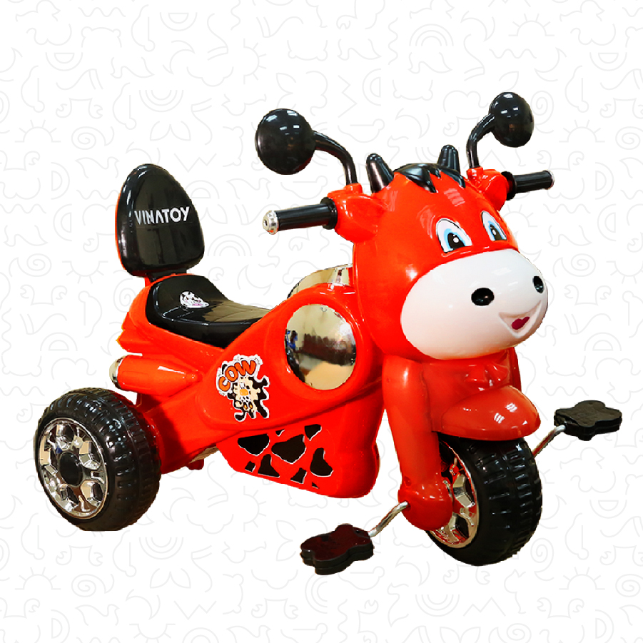 Xe 3 Bánh Trẻ Em Nhựa Chợ Lớn L9 Vespa Bò Con (Không nhạc) Dành Cho Bé Từ 2 – 3 Tuổi