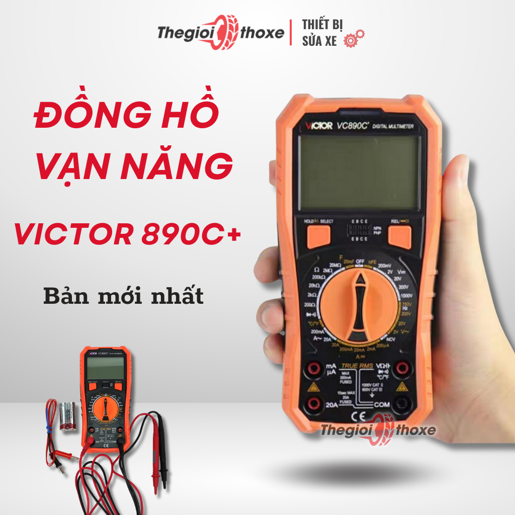 Đồng hồ đo điện xe máy victor vc 890c+ | thế giới thợ xe