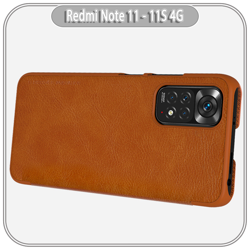 Bao da cho Xiaomi Redmi Note 11 - 11S 4G Nillkin Qin