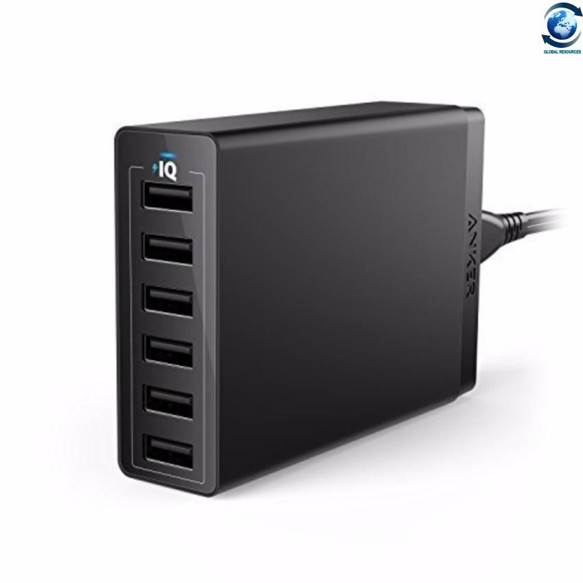 [HCM]Sạc ANKER PowerPort 6 cổng 60w có PowerIQ (Đen)