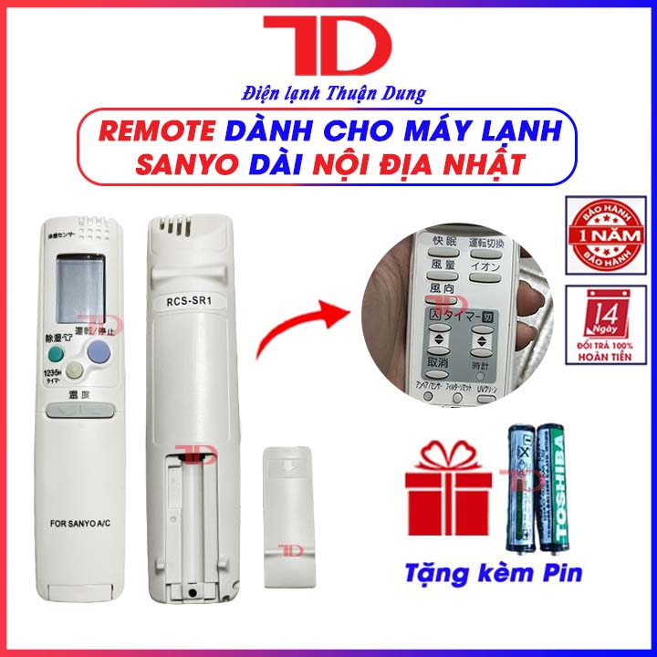 Remote Máy Lạnh, điều khiển dành cho máy lạnh SANYO, Điện Lạnh Thuận Dung