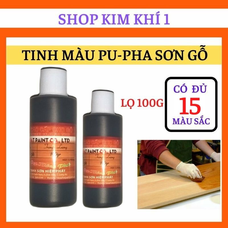 Tinh màu PU sơn gỗ hiệp phát (2 lọ)